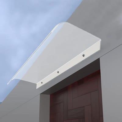 Deurvensterluifel,Outdoor Gebogen Luifel Modern,Onzichtbare deur Luifel Transparant,UV Rain Snow Canopy Protection,Winddichte Luifel (50x240cm/20"x94")