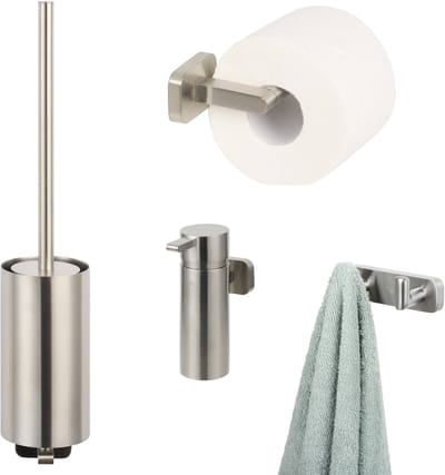 Ben Mykanto toiletset 4-delig geborsteld nikkel