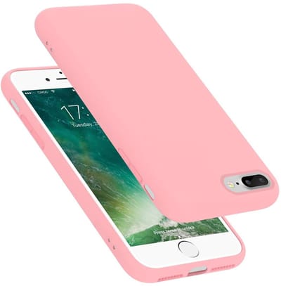 Cadorabo Hoesje geschikt voor Apple iPhone 7 PLUS / 7S PLUS / 8 PLUS in LIQUID ROZE - Beschermhoes gemaakt van flexibel TPU silicone Case Cover