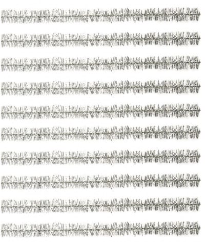 Rayher Chenille draad - zilver met glitters - 20x stuks - 50 cm - Hobby pijpenragers