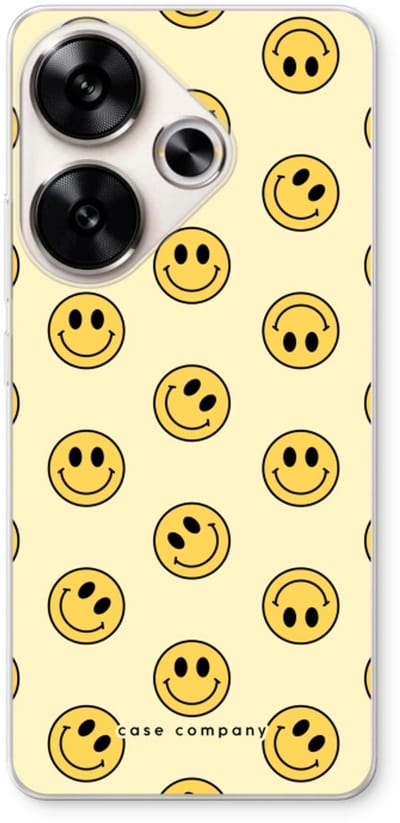 Case Company® - Hoesje geschikt voor Xiaomi Poco F6 hoesje - Smiley N°2 - Soft Cover Telefoonhoesje - Bescherming aan alle Kanten en Schermrand