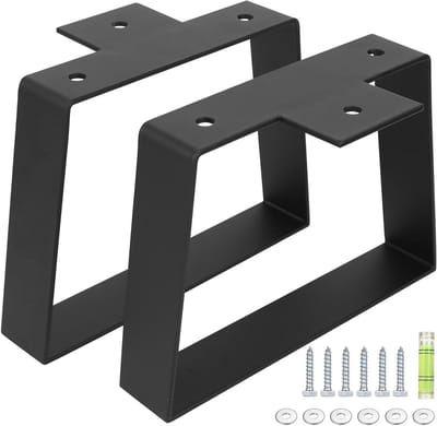 Tafelpoten Set - Meubelonderstel - Meubels Maken - Trapeziumvormig Design - 8 Inch Hoog - Zwart