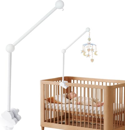 Houten Mobiele Standaard voor Babybedje - 360° Draaibaar & Veilige Montage