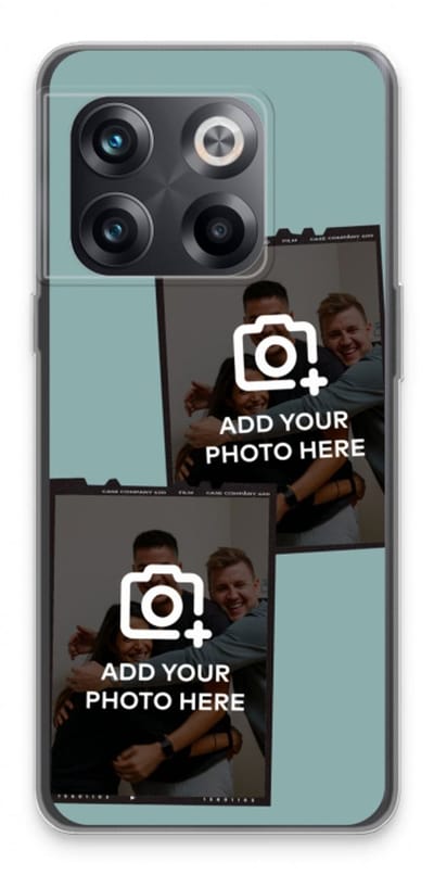 Gepersonaliseerd - Case Company® - Hoesje geschikt voor OnePlus 10T hoesje - Polaroid Zwart - Soft Cover Telefoonhoesje - Bescherming aan alle Kanten en Schermrand