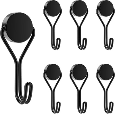 Set van 6 Sterke Magnetische Haken voor Keuken, Kantoor en Tuin - Ideaal voor Decoratie en Organisatie