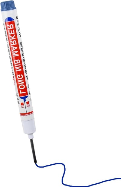 Marker Pen - Lange Punt Pen - Diepe Gaten Markeren - Snel Drogen - Slanke Tip - Blauw