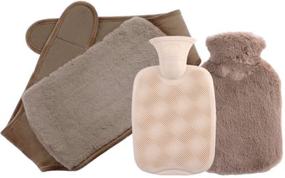 3-in-1 kruik - 1 liter kruik - Met zachte pluche hoes en heupband - Verlengde heupband kruik - Vulbaar met water - Kan worden gebruikt om handen, nek, schouders en rug te verwarmen