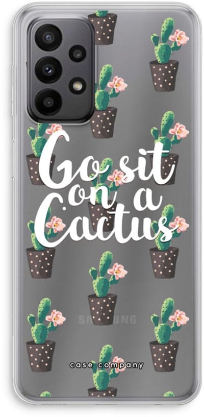 Case Company® - Hoesje geschikt voor Samsung Galaxy A23 hoesje - Cactus quote - Soft Cover Telefoonhoesje - Bescherming aan alle Kanten en Schermrand