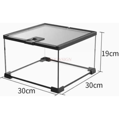 Reptielen Kweekbak Crested Gecko Hagedis Gehoornde Kikker Heremietkreeft Spin Glas Ecologische Tank black