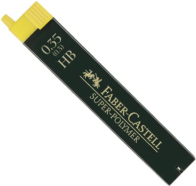 Faber-Castell potloodstiftjes vulpotlood - Super-Polymer - 0,35mm - HB - koker met 12 stuks - FC-120300