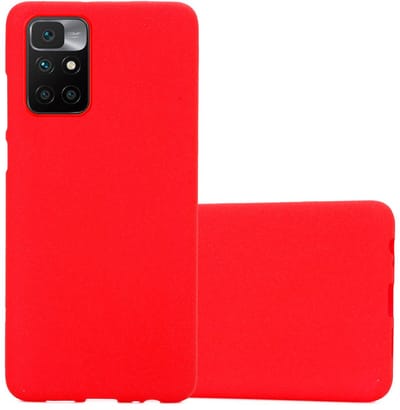 Cadorabo Hoesje geschikt voor Xiaomi RedMi 10 in FROST ROOD - Beschermhoes gemaakt van flexibel TPU silicone Case Cover