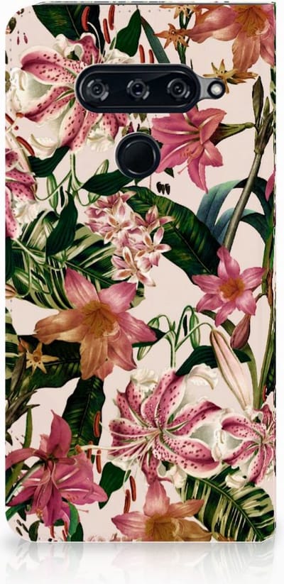 LG V40 Thinq Smart Cover Flowers