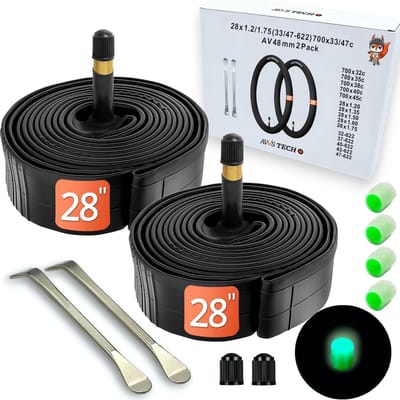 Binnenband 28 inch (700cx35-47C) met diverse ventielen en bandenlichters