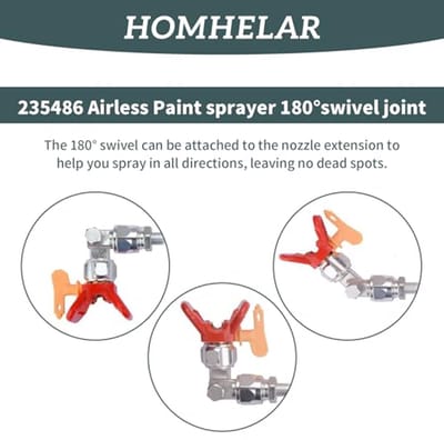 7/8 Inch Draad Airless Verf Spuitpistool met 180 Graden Rotatie en Draaigewricht