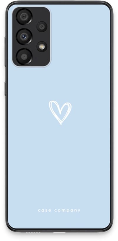 Case Company® - Hoesje geschikt voor Samsung Galaxy A33 5G hoesje - Klein Hart Blauw - Soft Cover Telefoonhoesje - Bescherming aan alle Kanten en Schermrand