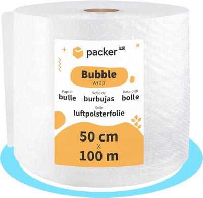 Luchtkussenfolie 50 cm x 100 m – Ideaal voor Verhuizingen en Verpakking