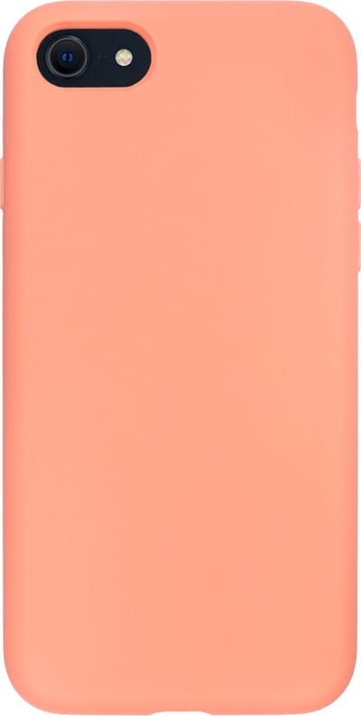 BMAX Siliconen hard case hoesje geschikt voor iPhone SE 2022 - Hard cover - Beschermhoesje - Telefoonhoesje - Apple - Telefoonbescherming - Back cover - Backcover - Peach