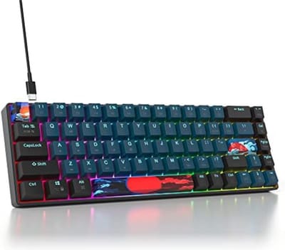 Gaming Toetsenbord 60% - Gaming Keyboard 60% - Gaming Toetsenbord 60 Procent - Gaming Toetsenbord Meganisch - Rood