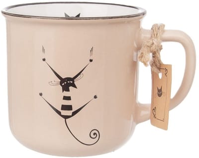 Orion Cat - Drinkbeker - Keramisch - Met kattendecor - 350 ml