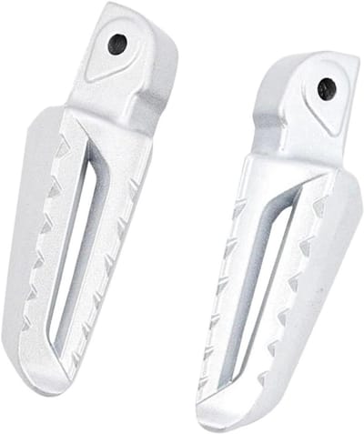 Voetsteunpedaal Motorfiets - Opvouwbare Steunen - Comfortabel Rijden - Antislip Ontwerp - 11 cm x 3.5 cm - Wit