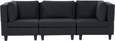 UNSTAD - Driezitsbank - Zwart - Polyester
