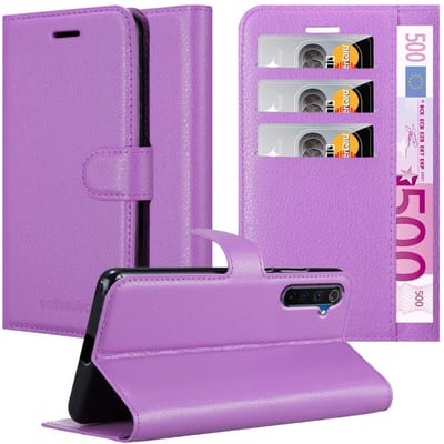 Cadorabo Hoesje geschikt voor Realme 6 PRO in MANGAAN PAARS - Beschermhoes met magnetische sluiting, standfunctie en kaartvakje Book Case Cover Etui