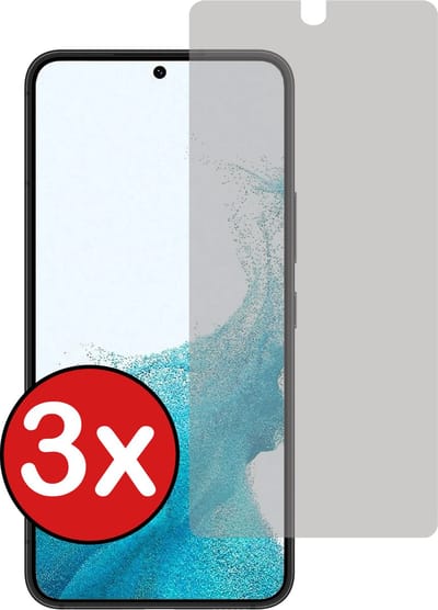 Screenprotector - 3 Stuks - Geschikt voor Samsung Galaxy S22 - Privacy Filter - Beschermglas - Gehard Glas - Tempered Glass - Screen Protector