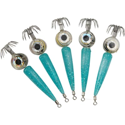 5 stuks LED Octopus Haak Sterke Penetratie Hoog Koolstofstaal Elektronische Vissen Octopus Licht voor blue