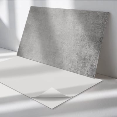 Wallfluent Vinyl Wandpaneel - Ruwe betontextuur Vinyl Wandbekleding - 120 cm x 60 cm - Grijs PVC wandpaneel - Verpakking van 1 stuk - Rechthoekig Wandbekleding Vinyl - Texturen Wandpaneel - Zelfklevend Muurpaneel - Wandpaneel Keuken en Badkamer