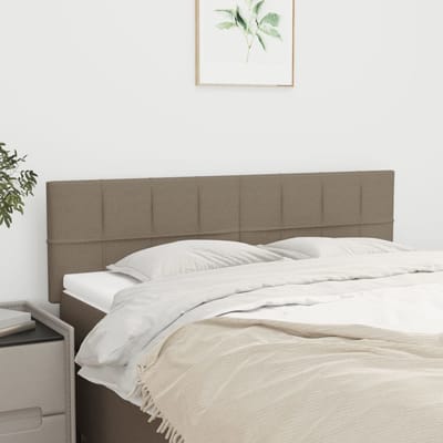 vidaXL - Hoofdborden - 144x5x78/88 - cm - stof - taupe