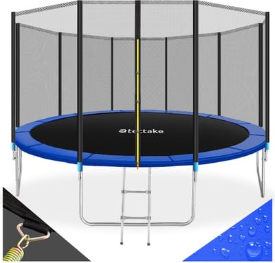 tectake® Trampoline - 427 cm - TÜV-geteste Kindertrampoline met Veiligheidsnet - Buitenspeelgoed - Sporttrampoline - Speeltoestel voor in de Tuin