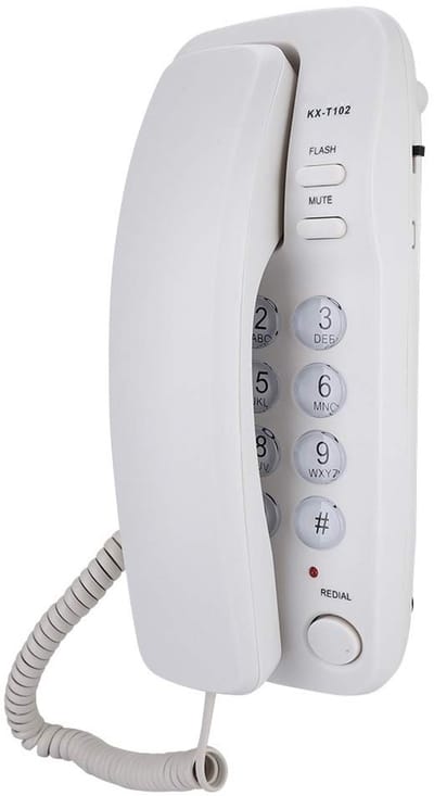 Dailygoody - Wandtelefoon met Snoer - Compacte Desktelefoon - Ideaal