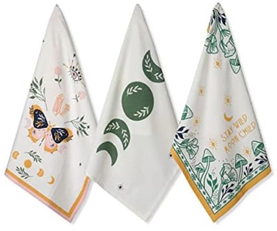 Moderne Keukenhanddoeken Set van 3 - 20 x 26 Inch, Katoenen Theedoeken voor Keukendecoraties