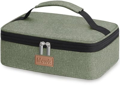 Allecto - Kleine geïsoleerde koeltas - Opvouwbare lunchbox - Donkergroen - Draagbare koelbox - Ideaal voor picknicks en werk