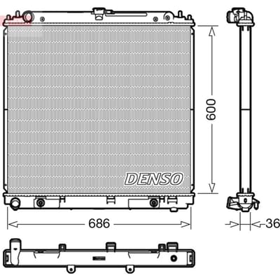 Radiator, motorkoeling DENSO DRM46042