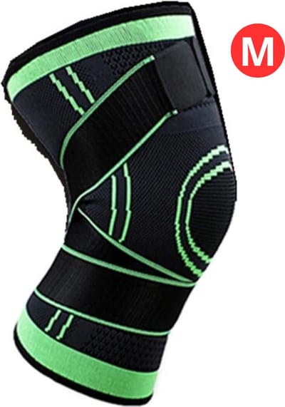 Bovista Kniebrace - Sportbrace Knie - Knee Sleeves - Knee Sleeves Powerlifting - Compressie Knie Brace - Knee Wraps - Knee Support - Dames - Heren - Groen - Maat M