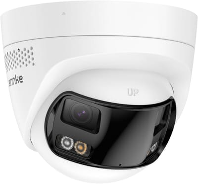 6MP UHD Dubbele Lens PoE Buiten Beveiligingscamera met 180° Panoramisch Zicht