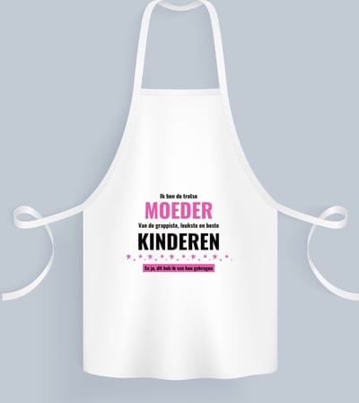 Akyol - ik ben de trotste moeder van de grappigste, leukste en beste kinderen, en ja dit heb ik van hun gekregen Keukenschort - Mama - de trotste moeder - moeder cadeautjes - moederdag - verjaardagscadeau - gift - moeder artikelen - 82 bij 71 cm