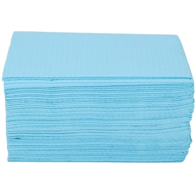 50 pièces Nappe de tatouage jetable Imperméable Tapis de table pour nail art pour clinique dentaire salon de beauté bleu