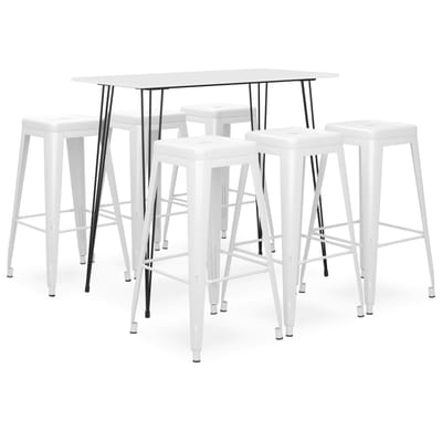 vidaXL - 7-delige - Barset - wit