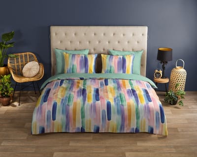 Good Morning dekbedovertrek modern kleurrijk artistiek - 1 persoons 140x200/220 cm - Multi - 100% Katoen renforc�