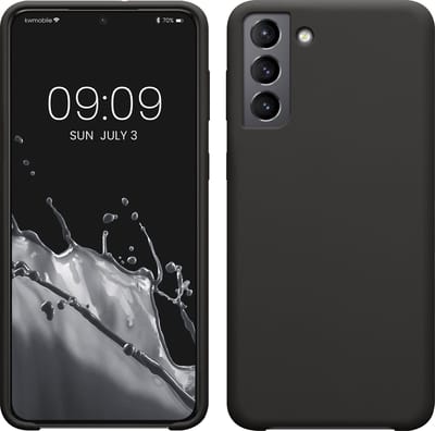 kwmobile telefoonhoesje geschikt voor Samsung Galaxy S21 Plus - Hoesje met siliconen coating - Smartphone case in donkergrijs