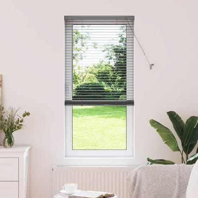 vidaXL - Venetiaanse - jaloezie - Donkergrijs - 175 - x - 55 - cm - 25 - mm - Aluminium