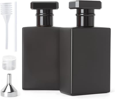 Set van 2 Herbruikbare 50 ml Parfumatomizers met Pipetten en Trechter voor Reizen - Ideaal voor Mannen en Vrouwen, Perfect voor Reizen en Dagelijks Gebruik