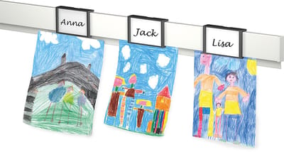 Artiteq Info Rail Presentatiesysteem - Los - Inclusief 4 ME-clips - Wit - 100 cm - Ophangen van foto's, tekeningen of recepten