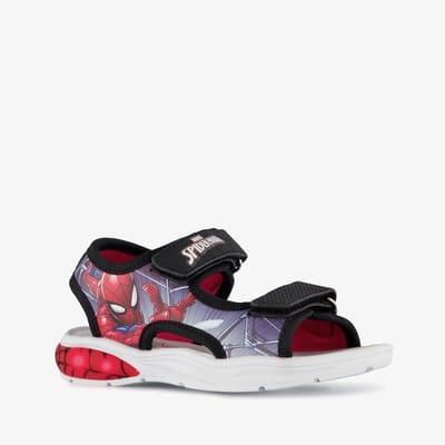 Spider-Man jongens sandalen met lichtjes zwart rood - Maat 29