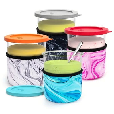 Bovista Bekers - Accessoires Geschikt Voor Ninja Creami - Ijsmachine - 4 Pack - 24oz