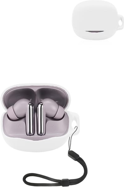 Beschermhoes Oordopjes - Siliconen Case - Veilig Vervoer - Met Omhangkoord - Compact Ontwerp - Wit