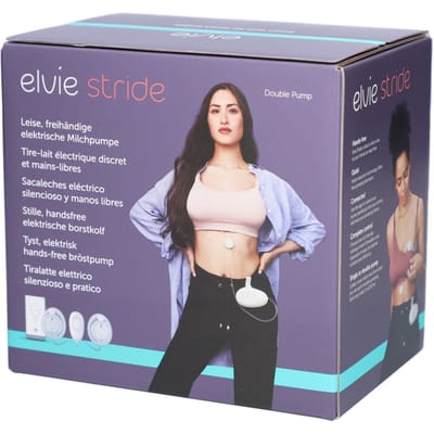 Elvie Stride Double - Handsfree Elektrische Borstkolf - Ziekenhuiskwaliteit - Dubbele Borstkolf - 150 ml Capaciteit per Cup - App-gestuurd - Complete Set