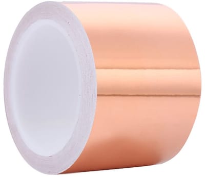 80mm Brede Koperfolie Tape voor EMI Shielding, Zelfklevend, Ideaal voor Tuinen en Muziekinstrumenten, Lengte 20 m